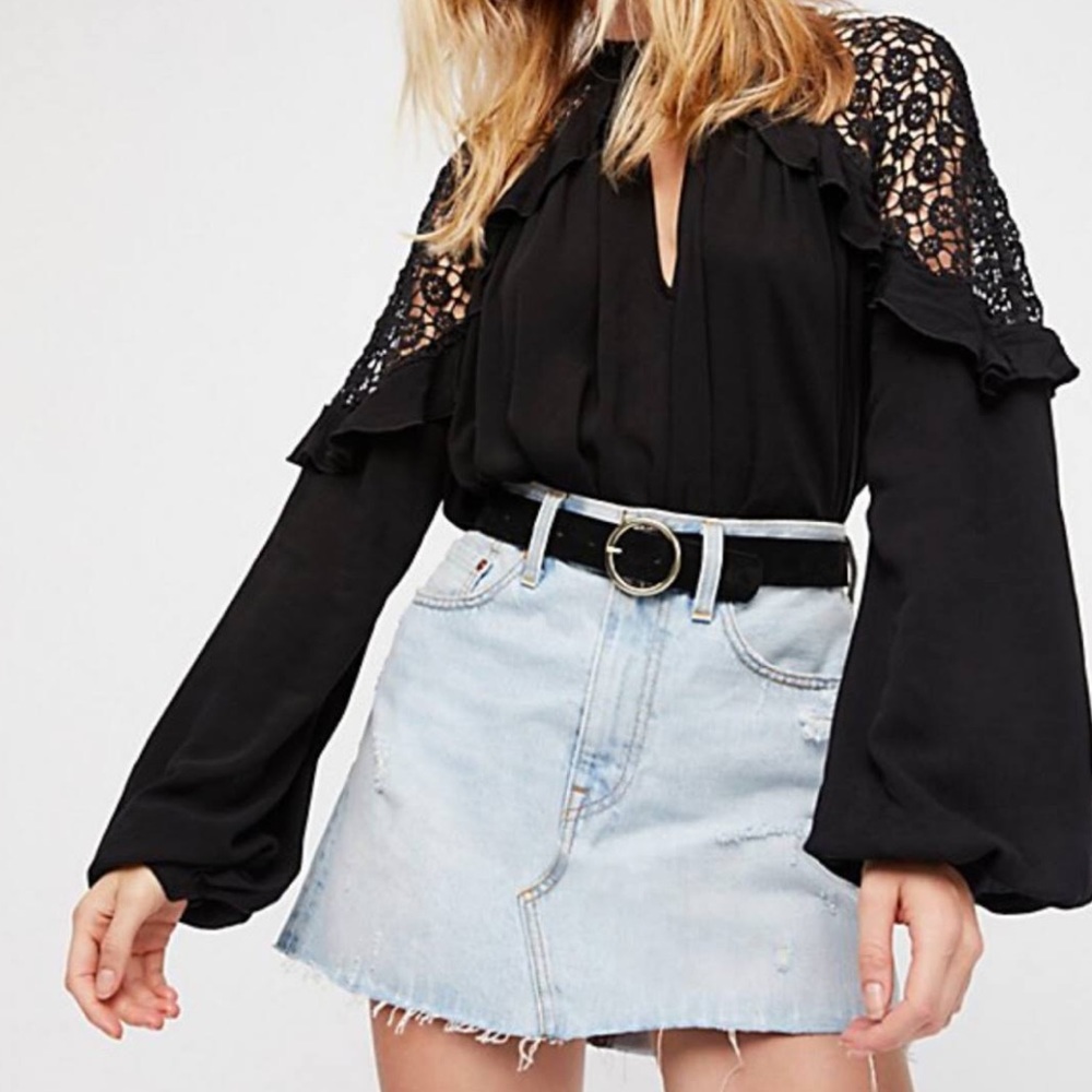 BNWT Free People black blouse